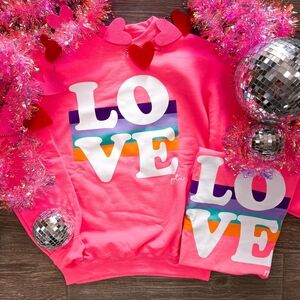 Pink LOVE Graphic Sweatshirt